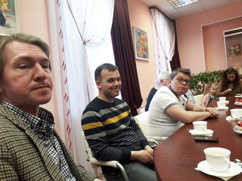 С Дмитрием Коржовым и Олегом Дроздовым в Североморской библиотеке